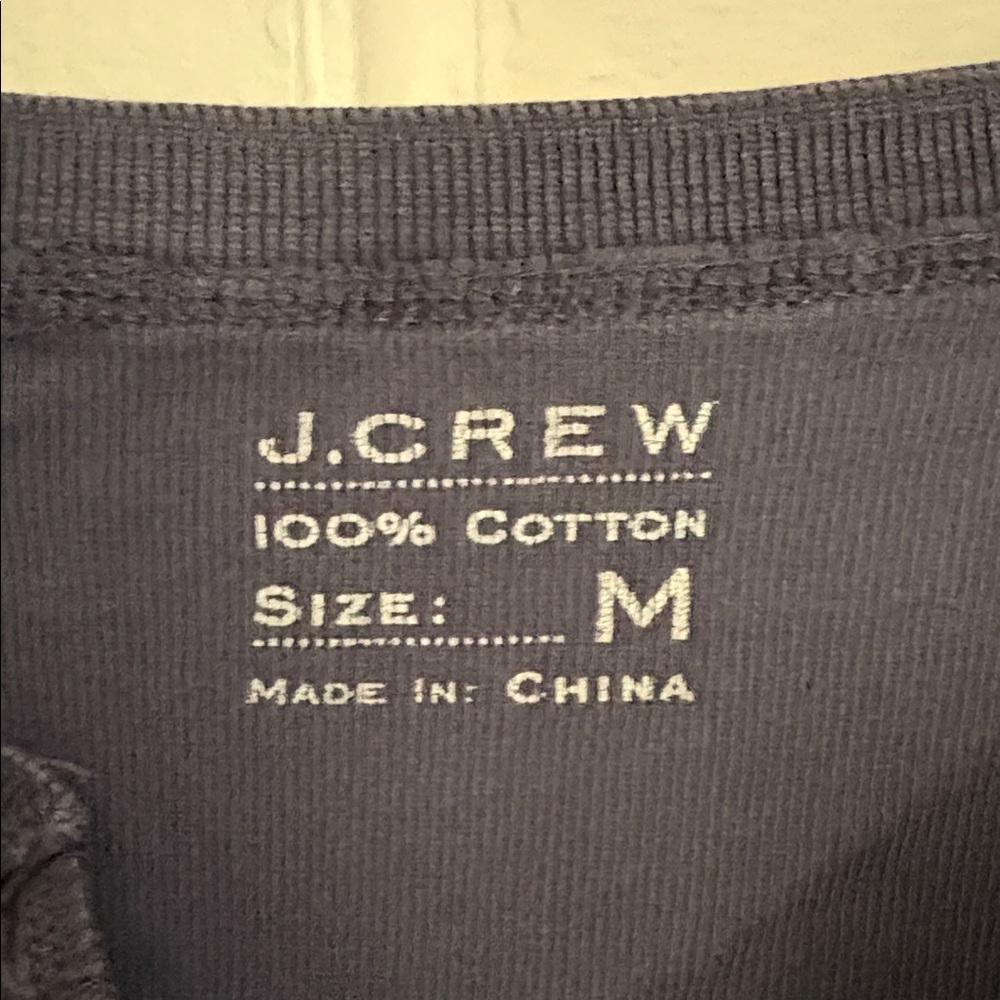 J.Crew Henley - Gray Long Sleeve Henley Shirt - Picture 2 of 5